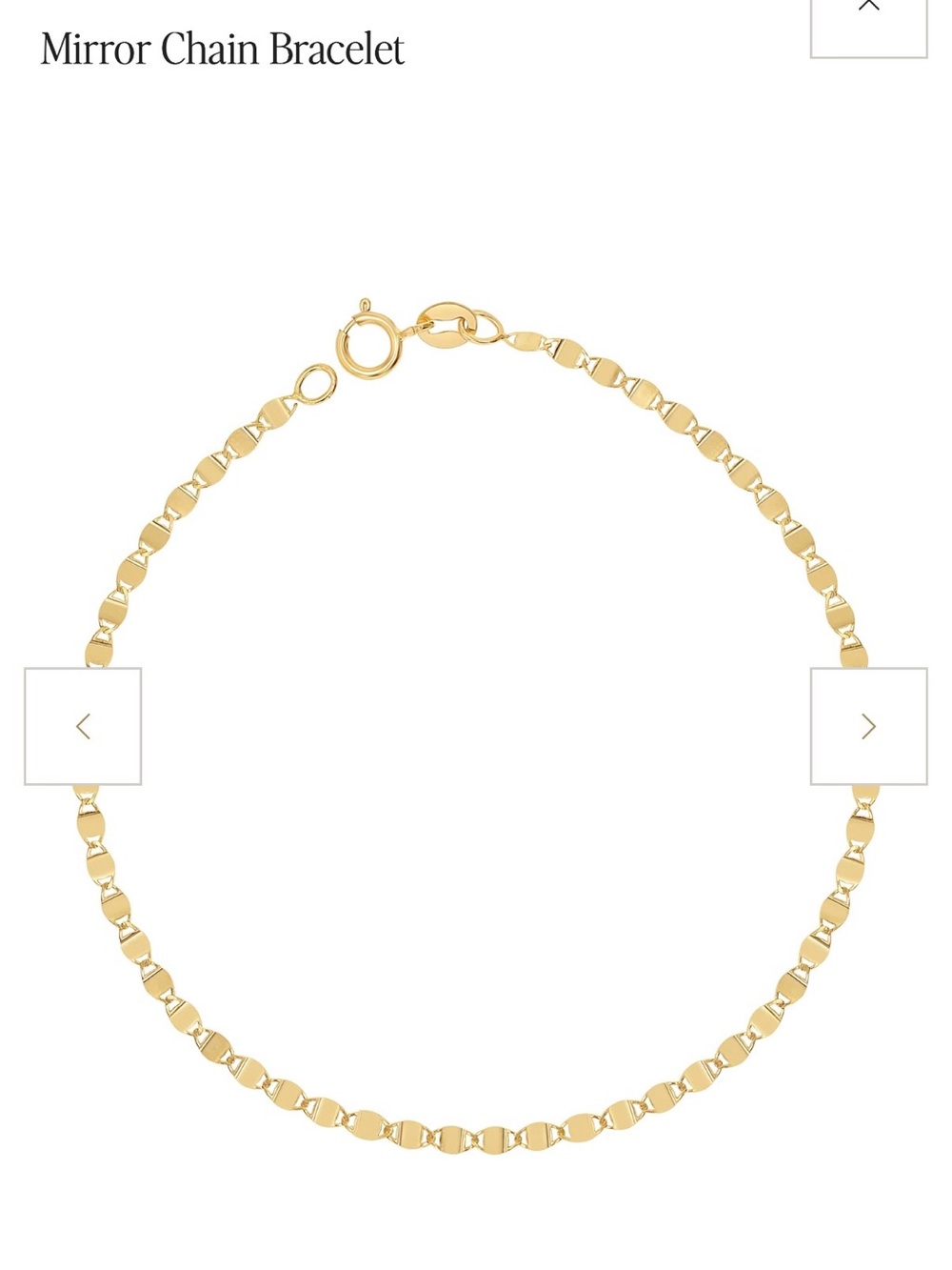 Baby Gold 14k Mirror Chain Bracelet